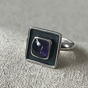 Vintage Amethyst Designer Ring one Size